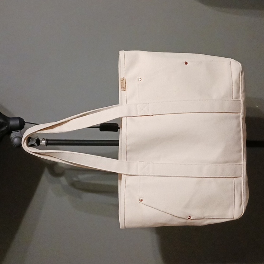 Duluth Trading Co Cream Canvas Tote Bag